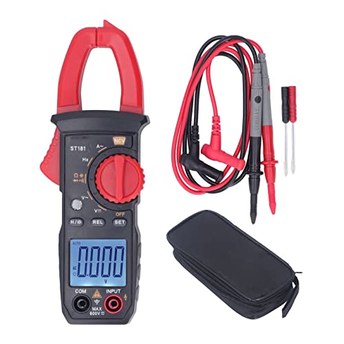 Digital Clamp Meter Multimeter ST181 Intelligent NCV Detector Accurate Measurement Faults Locate Backlit Current Clamp Voltage Tester for Cable Under 1.42in