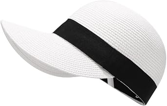 Beach Cap Handmade Sun Visor Baseball Cap Straw Hat Weave Sun Cap Sun Hat