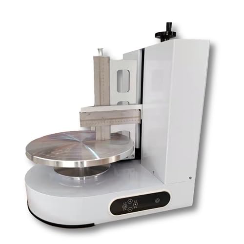 VPAIUNCKU Automatic Electric Cake Cream Spreading Machine - Stainless Steel Icing Smoother, Adjustable Speed Turntable For 4-12 Inch Cakes, Professional Cake Decorating Coating white - Image 7