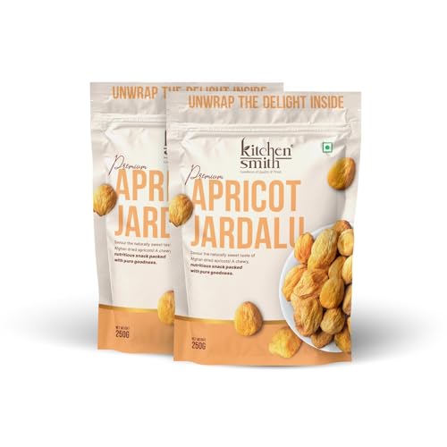 Image of KitchenSmith Apricot Jardalu - Pack of 2 (250gm Each) | Exotics Dry Fruits | Apricots Jardalu (with Seeds) | Naturally Sourced, No Added Sugar, Rich In Vitamins & Juicy