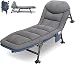 SANEIOUI Sonnenliege Gartenliege Klappbar mit Auflage, Liegestuhl Klappbar Feldbett mit Liegefunktion, Campingliege 190x67x38cm, Karpfenliege 6-Bein, Relaxliege für Innenbereich Außenbereich