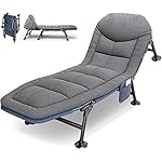 Patioco Klappbare Gartenliege mit Auflage