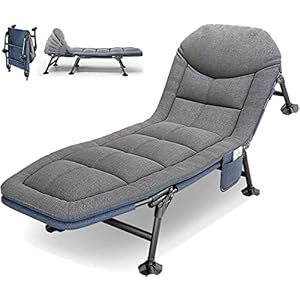 Patioco Klappbare Gartenliege mit Auflage