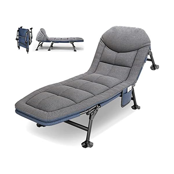 Patioco Klappbare Gartenliege mit Auflage