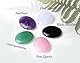 GUJOXILA 5PCS Kristalle Heilstein Stein Set Oval Pocket Edelsteine Amethyst Rosenquarz Bergkristall Obsidian Grüner Aventurin in Bulk Tasche Poliert Energieausgleich Meditation Sorgen Stein 25mm