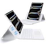 ESR Ascend for iPad Pro 13 Inch (M5/M4, 2025/2024), Keyboard Case with Trackpad, Magnetic Detachable Keyboard with Backlit Keys, Fully Adjustable Portrait/Landscape Stand, White