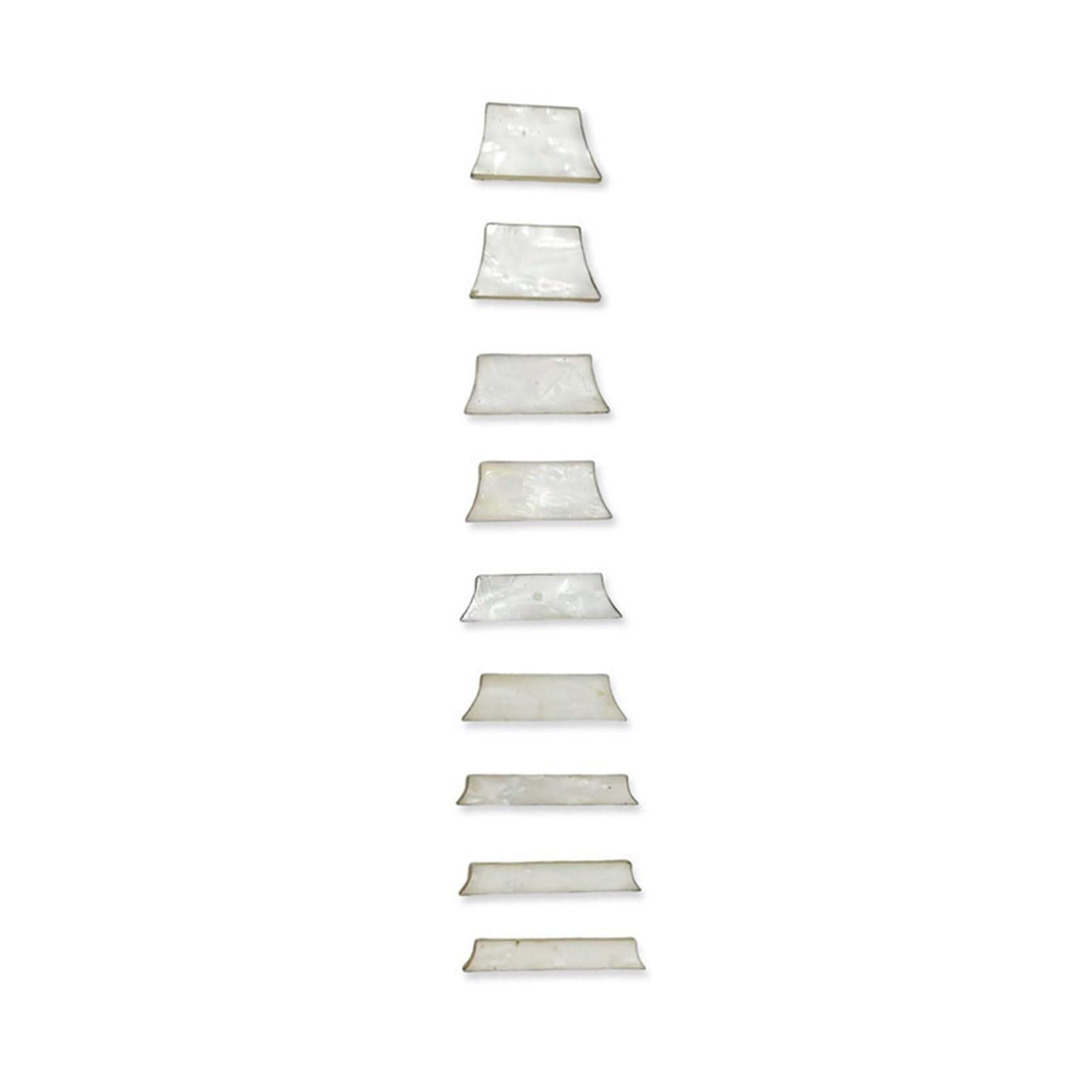 Intarsio Trapezoidale Bianco Da 9 Pezzi For Chitarra | 9 intarsi trapezoidali bianchi for una facile tastiera della chitarra