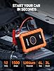 AstroAI S8 Air Jump Starter with Air Compressor, 1500A Peak Car Battery Jump Starter Portable (6.0 Gas/3.0L Diesel) with 150PSI Cordless Auto-Shutoff Tire Inflator, 12V Battery Charger Booster(Orange) #1