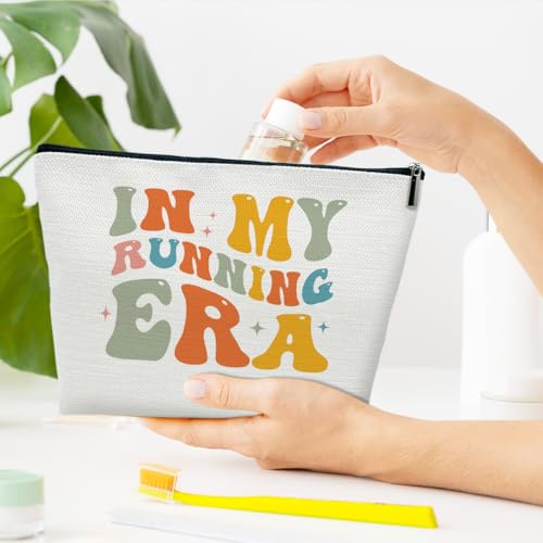 Running Gift Makeup Bag, In My Running Era Bag, Women Cosmetic Bag for Purse, Gifts for Sports Marathon Lovers, Runner Gym Stuff4