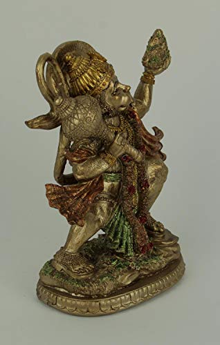 Estatua de Hanuman Dorado 8.75 Pulgadas miniatura 2