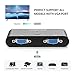 UGREEN VGA 2 in 1 Out Switch 2 Port Audio Video Switcher Box with Manual Switch Button Support 1920x1080P@60Hz for PC TV Monitor