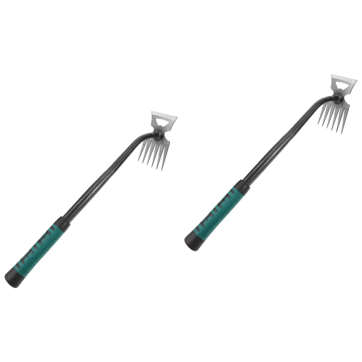 Hemobllo 2 Stück Hiege aus Jäten Abzieher Gartenscheren Clearing-Tool Ziehwerkzeug Hacke manuelle Unkrautentferner wieder haltbare Hand Unkraut jäten Unkrautstecher Stahl