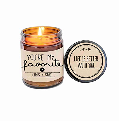 You're My Favorite Personalized Scented Candle Jar Candle Candle Gift Romnatice Gift Soy