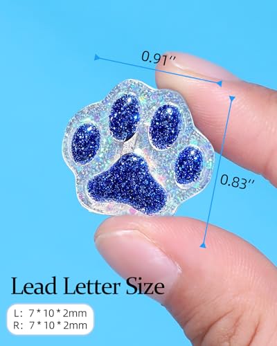 Image of Plifal Xray Markers with Lead Initials Paw - X-ray Markers Glitter Blue & Yellow Resin Radiology with Letter Include Reusable Adhesive Tape to Nurse Radiologist Badge Reel Buddy, Easy to Identify