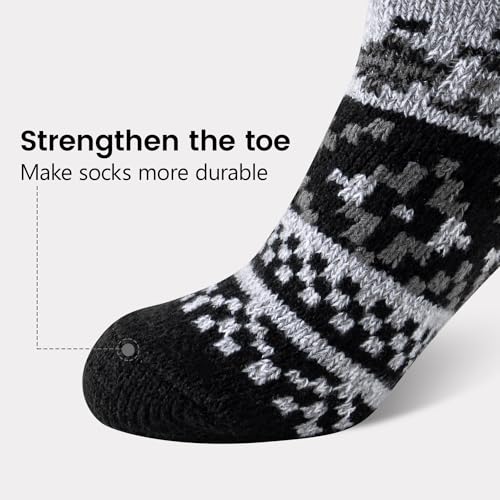 Sock Amazing Fashion Fuzzy Thermal Socks for Women - 4 Pairs Thick Cozy Super Soft Winter Crew Socks3