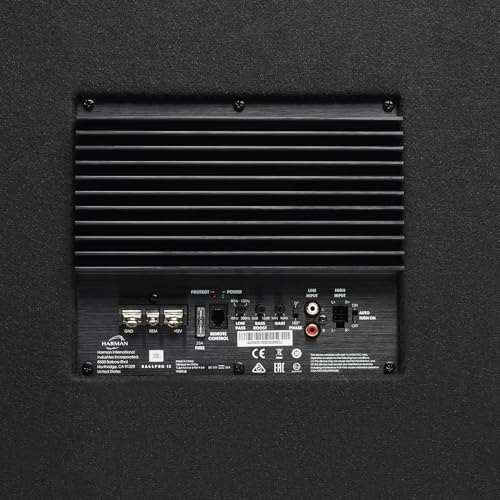 JBL BassPro 12 Aktiv Subwoofer Set - Bassreflex Woofer JBL box groß 30 cm, 450 Watt verstärker Auto Soundsystem und Car hifi Bassbox Gehäuse, Schwarz