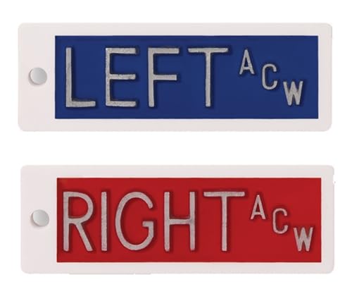 X-Ray Markers (Plastic) - Blue/Red, Left & Right Set, 1/2" Lead Letters "L" & "R"