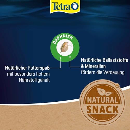 Tetra Delica Daphnia Naturfutter - 100% sonnengetrocknete Wasserflöhe, natürliche Snacks für Zierfische, 100 ml Dose