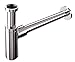 Produktbild Design Geruchsverschluss für Waschtisch | EXKLUSIV | Siphon | Geruchsverschluss aus Metall | Mit Schubrosette | Chrom | 1 ¼ Zoll