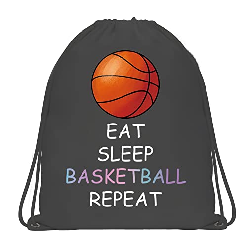 JYTAPP Eat Sleep Basketball Repeat Drawstring Bag Player Gifts Basketball Team Gifts for Lover2