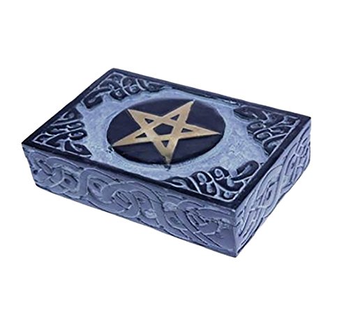 Caja porta tarot de piedra saponaria pentacolo. WIKKA ESOTERISMO PORTA GIOIE TAROCCO