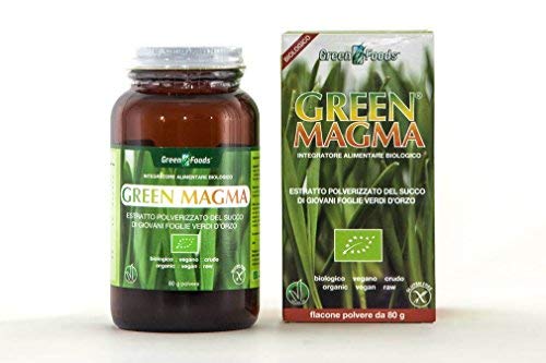 Confezione risparmio 2 x GREEN MAGMA - 80 gr Polvere - a base di succo di giovani foglie di Erba d’orzo estratte a crudo.