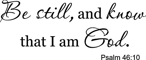 CreativeSignsnDesigns [Creative Signs N Designs, Be Still and Know That I Am God Religious Vinyl Wall Decal Decor 32â€ x 13â€ Dark Brown