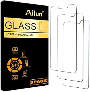 Ailun Glass Screen Protector Compatible for iPhone 14/13/13 Pro [6.1 Inch] Display 3 Pack Case Friendly Tempered Glass