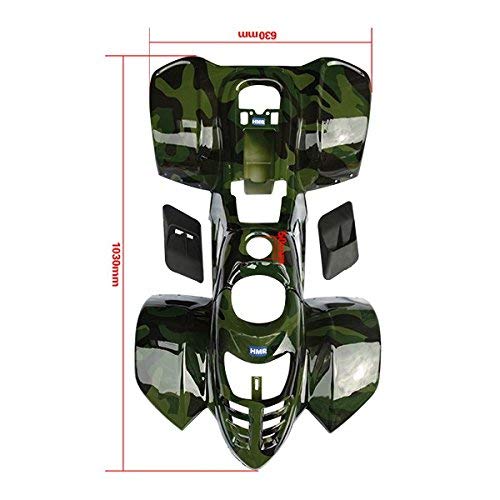 Quad Atv Quad Bambini 50 - 110 cc Plastica Set Tuta Mimetica Vernice