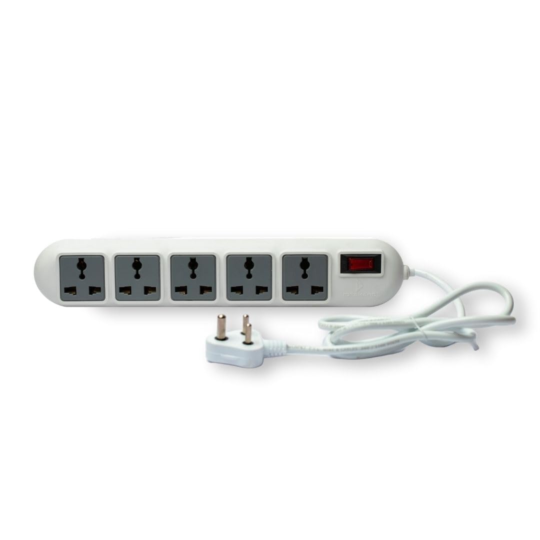 Ideakard SP505 – 5-Socket Power Strip | 5m Extra-Long Cable, Surge Protection & Copper Wiring | ABS Body, Reset Switch, 3-Year Warranty-picture-15