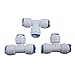 TmallTech 3/8" 3-Way Union Tee Tube Quick Connect Push Fit RO Water Reverse Osmosis (Pack of 3)