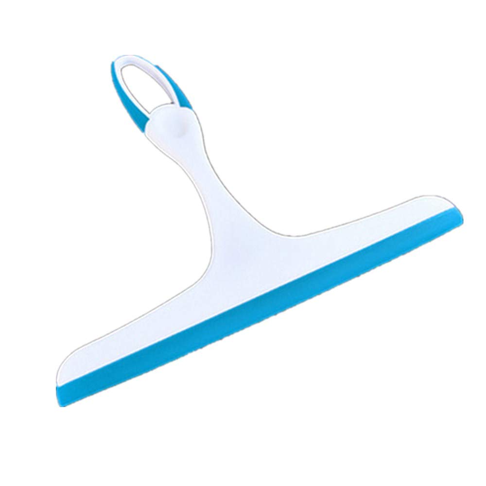 Hooudo Blue Window Squeegee Soft Glass Scraper Glass Wiper Window Glass Cleaner Home Tools Glass Wiper Blade For Car Door Floor Shower (Blue)