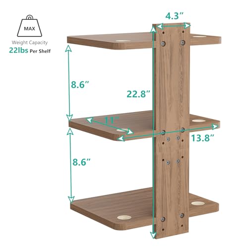 image for WALI Floating TV Shelves for Wall, Projector Shelf Holds Up to 22lbs, 