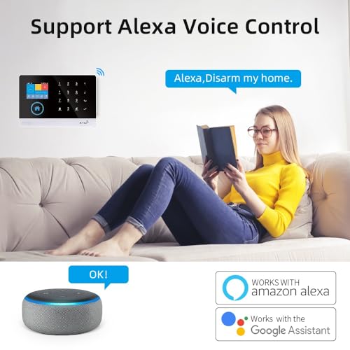 Pgst Wifi+Gsm/4G Home Smart Alarm Security System,App Control,Diy Wireless Burglar Alert System,Motion Detector,Door Sensor,External Siren,No Monthly Fees,Work With Alexa And Google thumb #1