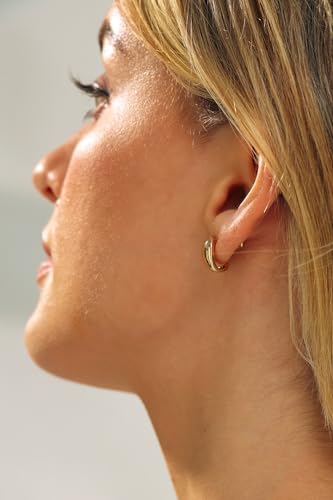 Boucles d'oreilles créoles ouvertes goutte d'eau en argent plaqué or