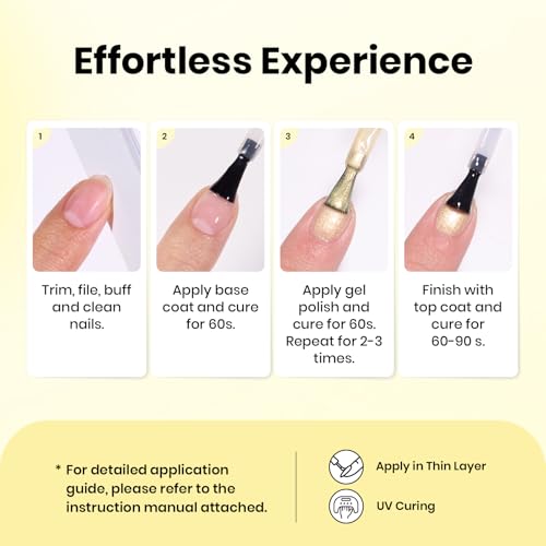 Image of Beetles Yellow Gel Nail Polish - 15ML Shimmer Glitter Butter Yellow Gel Nail Polish Pastel Creamy Nail Gel Color Soak Off UV LED Home Salon DIY Nail Art Spring Gift for Women