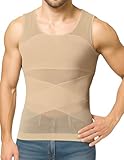 [Ranmy Stage] 【ちく凸浮き対策の新定番！】 加圧シャツ メンズ 加圧インナー 垂れ胸 補正下着 乳首隠し 加圧タンクトップ 【日本基準での安全性確認済み】 ベージュ XL