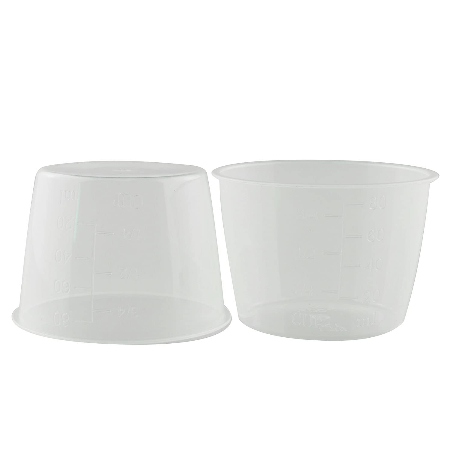 JCBIZ 5pcs Plastic Transparent Rice Measuring Cup 80ml Rice Cooker Measuring Cup for Dry and Liquid Ingredients