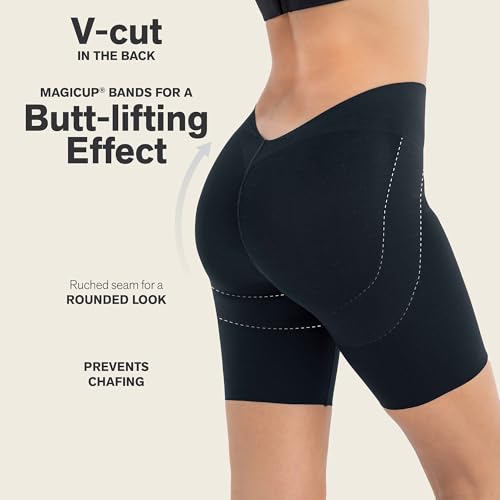 Image of Leonisa InvisiPlunge Undetectable Plunge Moderate Compression Low-Back Shapewear Shorts for Tummy Control Under Dresses