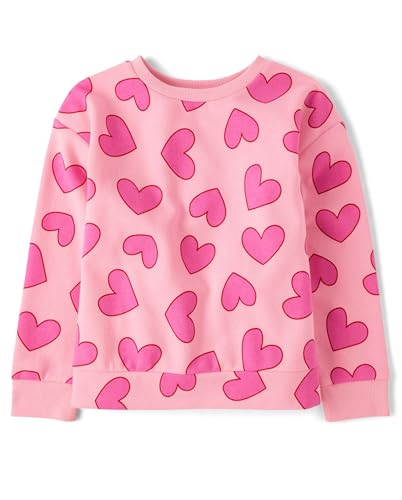 Image of The Children's Place Girls' Long Sleeve Crew Neck Pullover Sweater