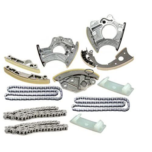 DEEGOOLY HJ01015A Engine Timing Chain Kit Fit for Q5 A6 3.2L/3.0L V6 A8 S6 S7 S8 4.0L V8 CCAA CALA Automotive Timing Chain Set Aftermarket Parts Replace for HJ-01015-A