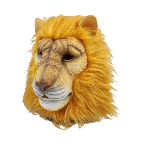 【Materiale di qualità】: Realizzata in lattice e criniera, questa maschera da leone offre un buon elastico per una vestibilità comoda. Il suo design traspirante ti consente di indossarla per lunghi periodi senza disagio.