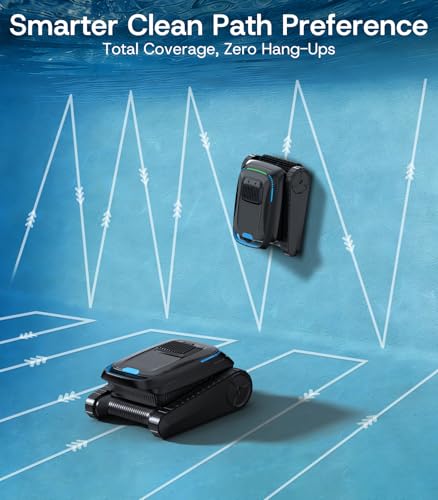Image of (2026 Upgrade) PC10 Robotic Pool Cleaner, 5000GPH Suction, 150μm Filtration, Floor /Wall /Waterline Cleaning, Smart Navigation, Self-Parking, Cordless Pool Vacuum for Inground & Above Ground Pools