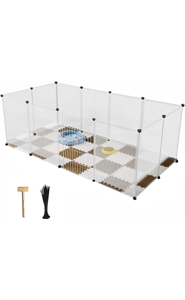 New Dk Mart DIY Pet Playpen Adjustable Size and Height Plastic Yard Fence for Small Animals -Organization System, Plastic Wire Storage Cubes Organizer