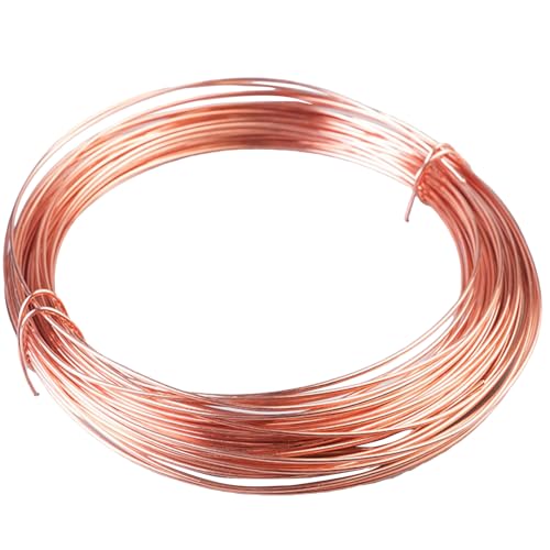 COYOUCO 銅線、直径 2.3/2.5/3/3.5mm、長さ 1M 、クラフト、ジュエリー、電気、産業用の裸の単線銅線,2.3mm*1m