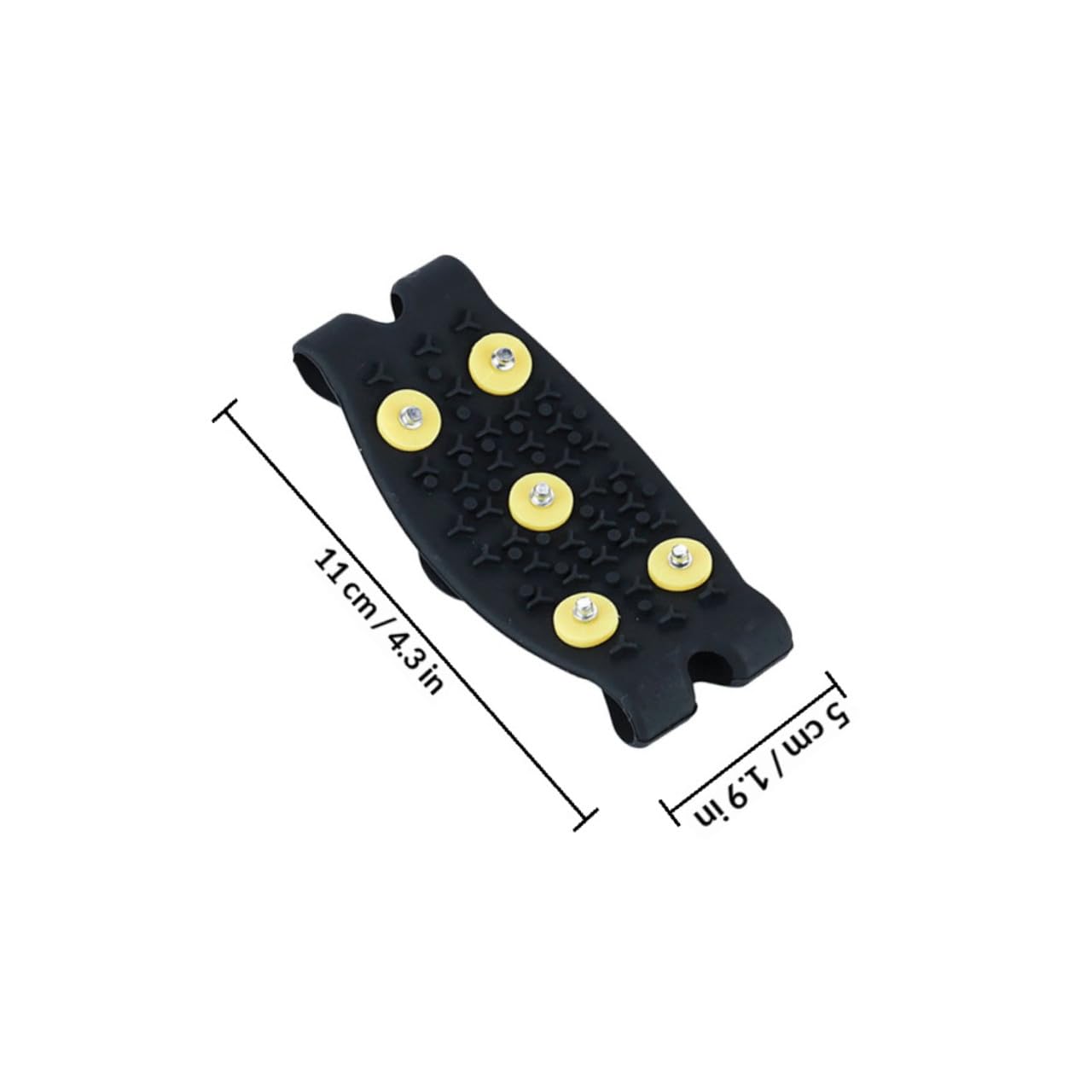 SUPVOX Cubiertas Antideslizantes para Zapatos Púas de 5 Dientes Amarillos, TPE Flexible, para Niños, Antideslizante para Senderismo y Escalada en Invierno, Juego de 2 Pares