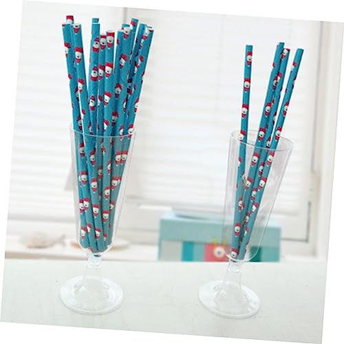 25 pitillos de papel desechables navideños miniatura 6
