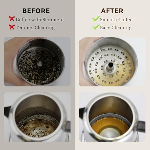 Image of Percolator Coffee Filters Compatible with Farberware Coffee Percolator, 200 Pcs Disposable Perforated Brown Filter Paper for Farberware 12 Cup Cuisinart 12 Cup