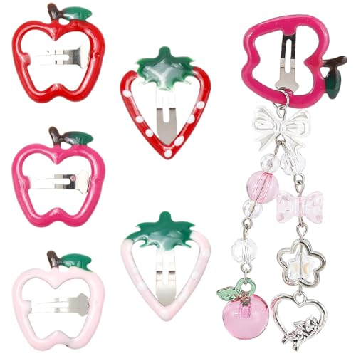 Set de 42 pinzas para cabello frutos 7 estilos miniatura 6