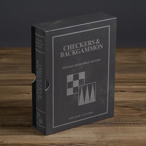 Juego de Damas y Backgammon Vintage Edición Librero miniatura 3